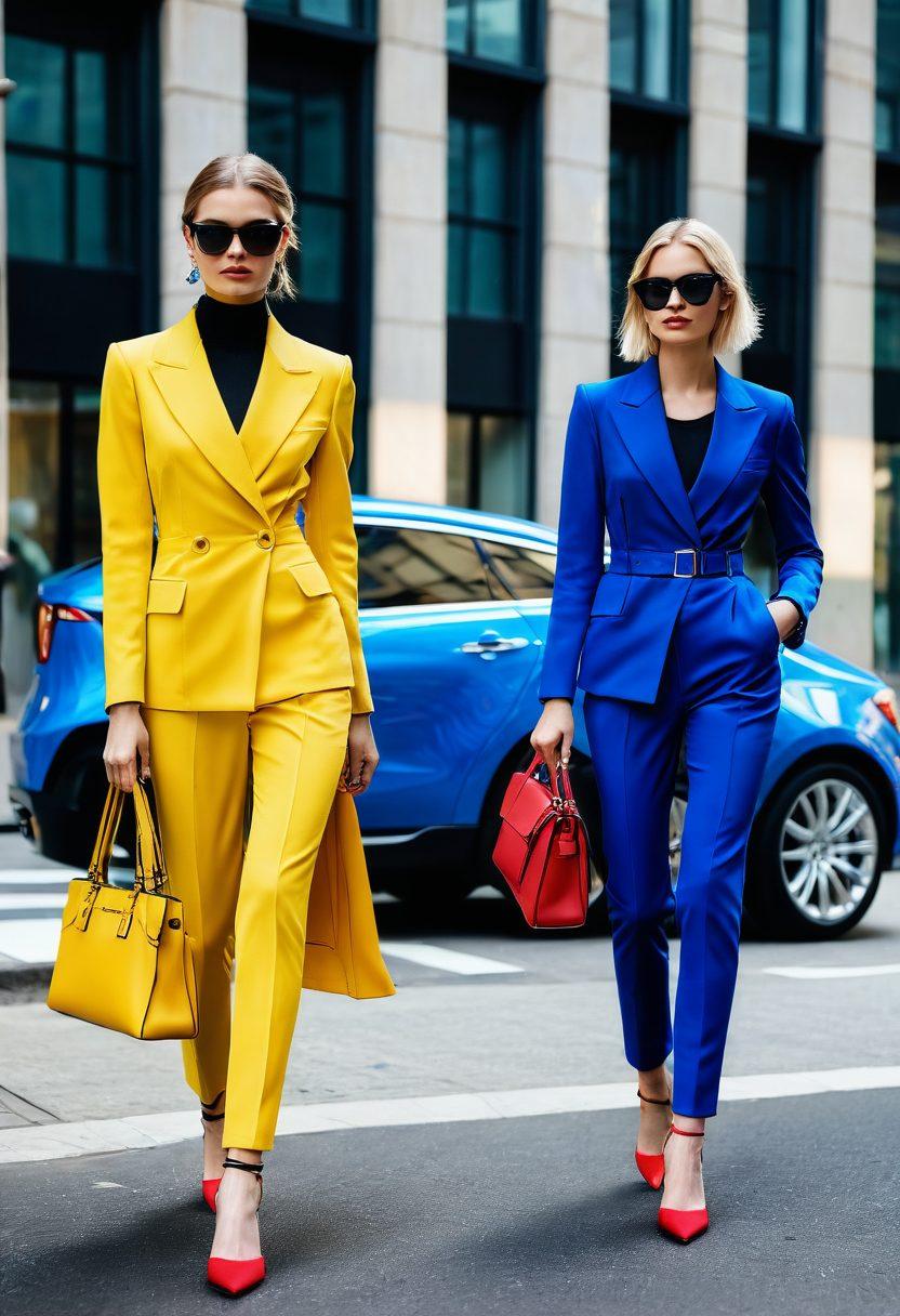 A chic fashion scene featuring a diverse group of stylish individuals showcasing trendy nylon outfits, amidst a vibrant urban backdrop. Include bold colors and dynamic poses, with elements like sleek motorcycles and modern architecture accentuating the contemporary vibe. Add accessories like bags and shoes made from nylon, emphasizing texture and style. Capture the essence of high fashion while keeping it approachable and fun. super-realistic. vibrant colors. urban setting.